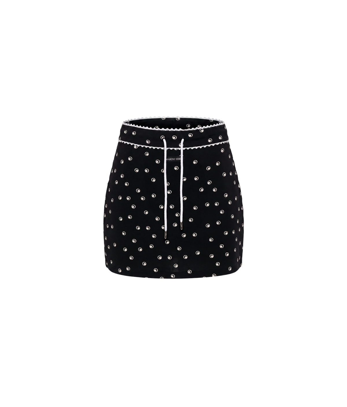 MINI-JUPE EN JERSEY Moon À POIS