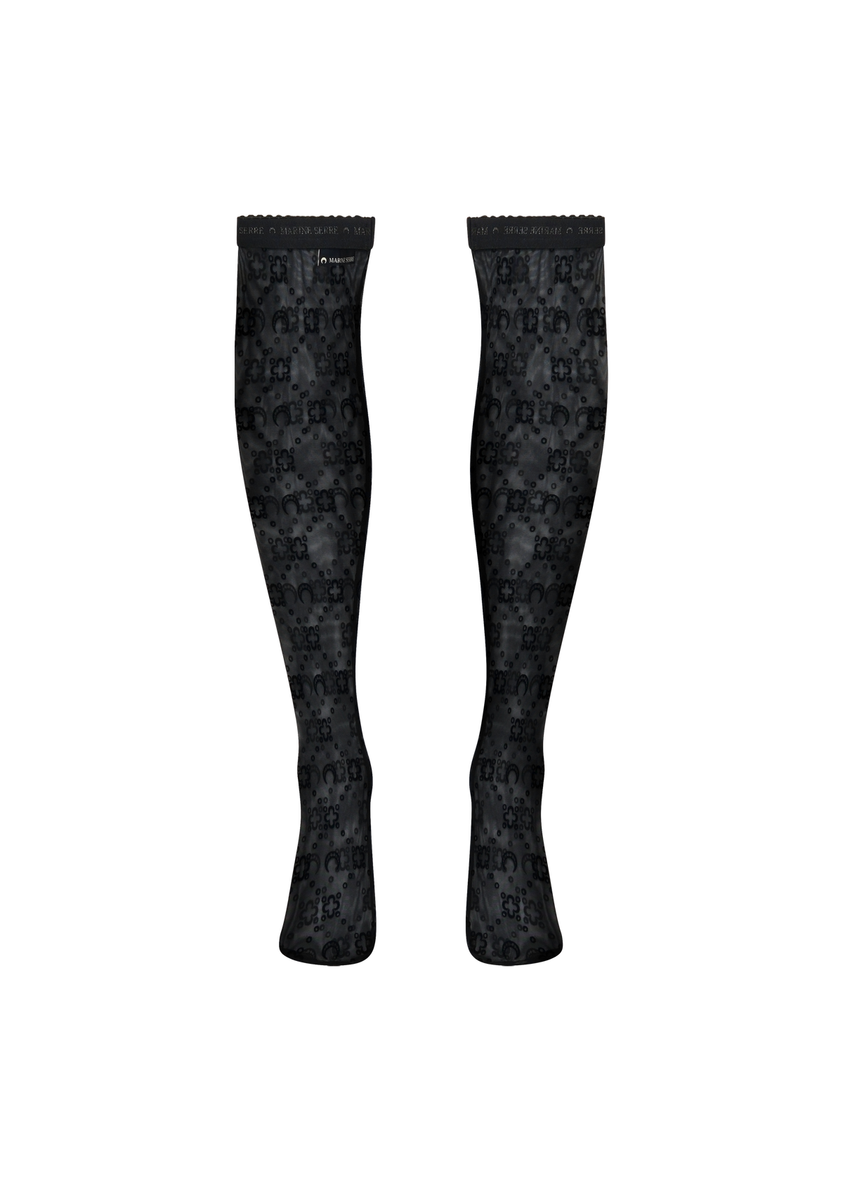 MOONOGRAM MESH FLOCK LONG SOCKS