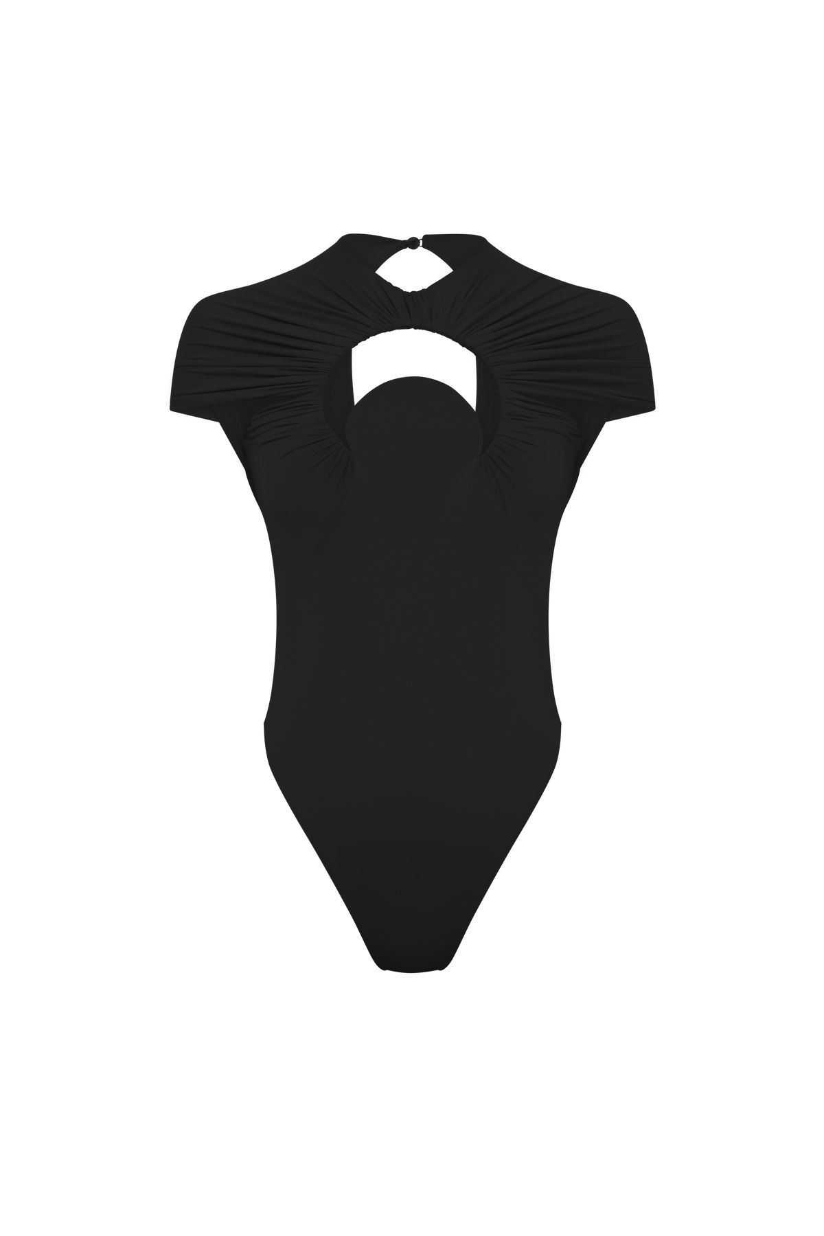 Moon gathered one piece swimwear