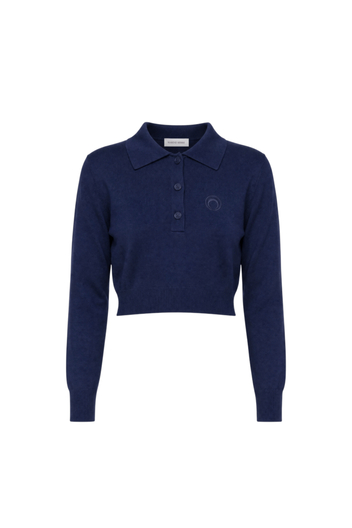 POLO EN MAILLE MÉRINOS À MANCHES LONGUES