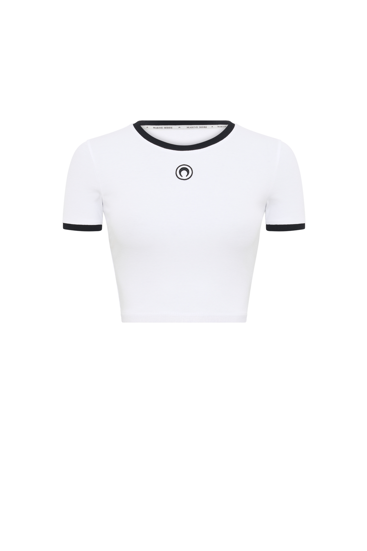 Moon logo jersey cropped top