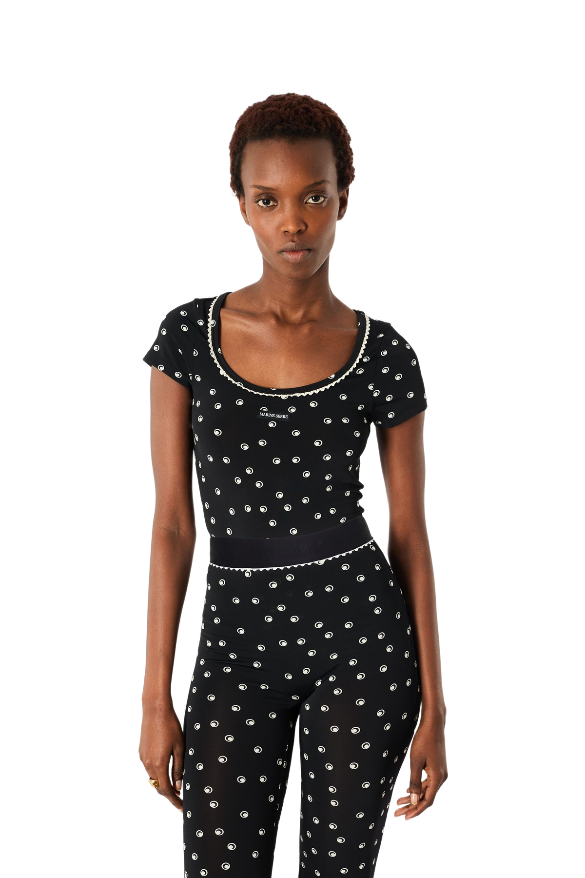 LEGGING CAPRI EN JERSEY LUNE À POIS, image 4 sur 5
