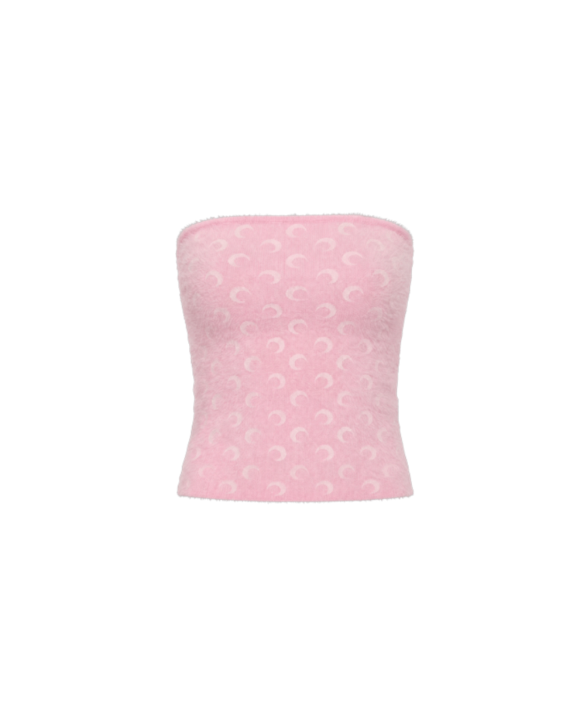 FLUFFY MOON JACQUARD KNIT BUSTIER TOP