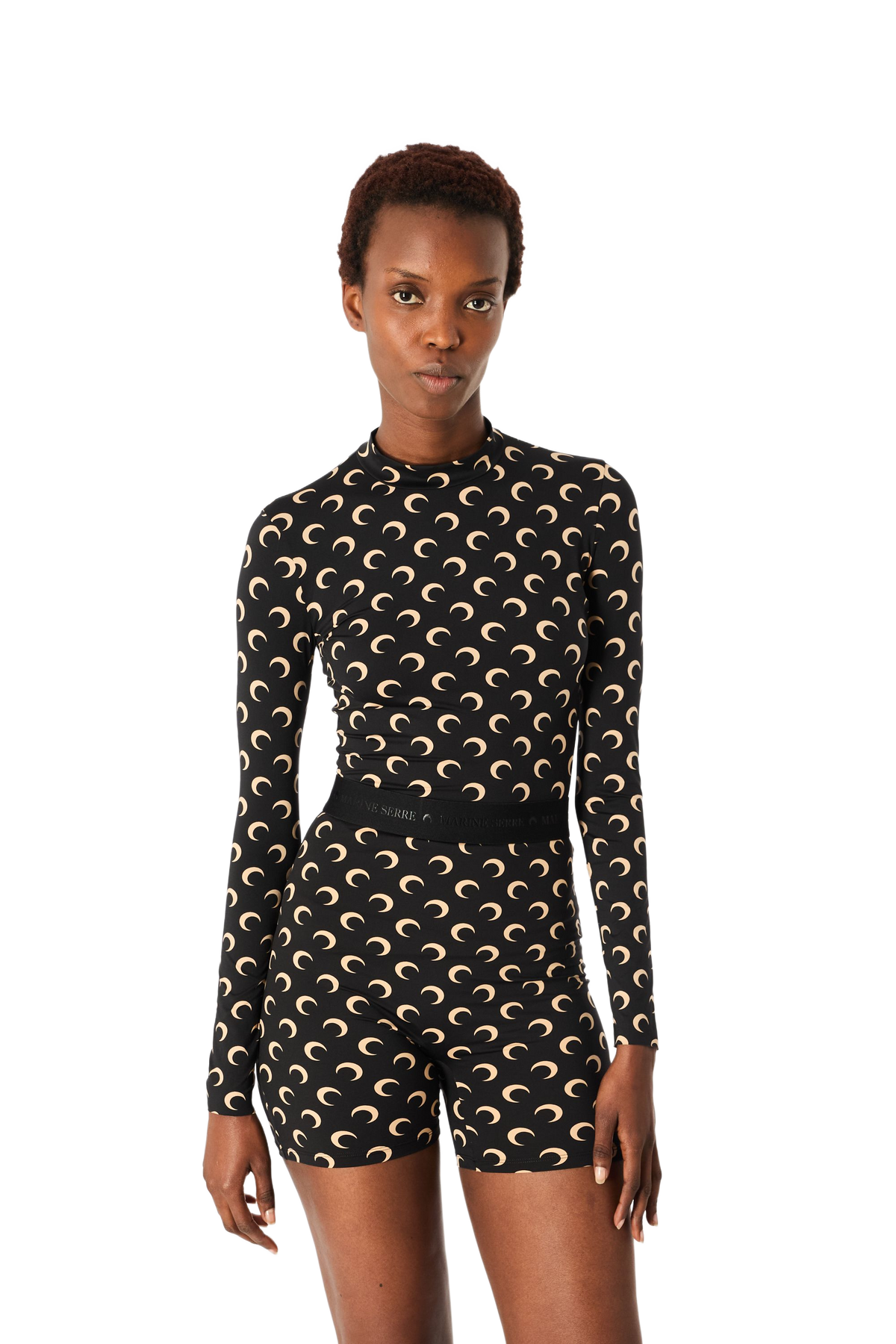 Recycled Moon Jersey Second Skin Highneck Top