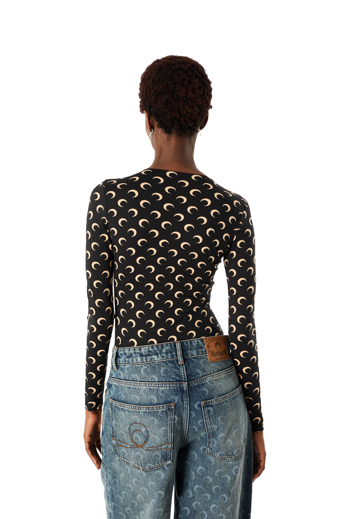 Recycled Moon Jersey Second Skin Crewneck Top
