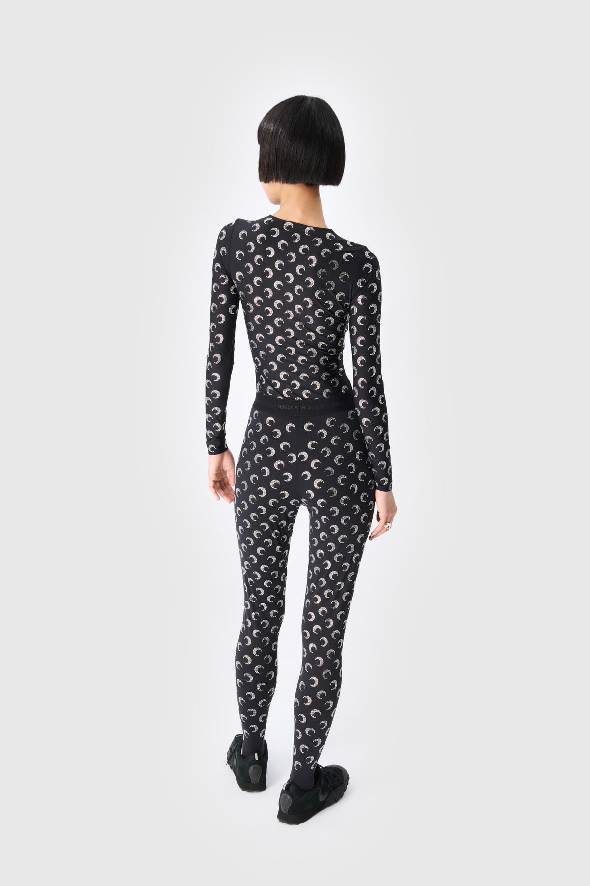 Recycled Moon Strass Jersey Second Skin Crewneck Top, image 5 of 6