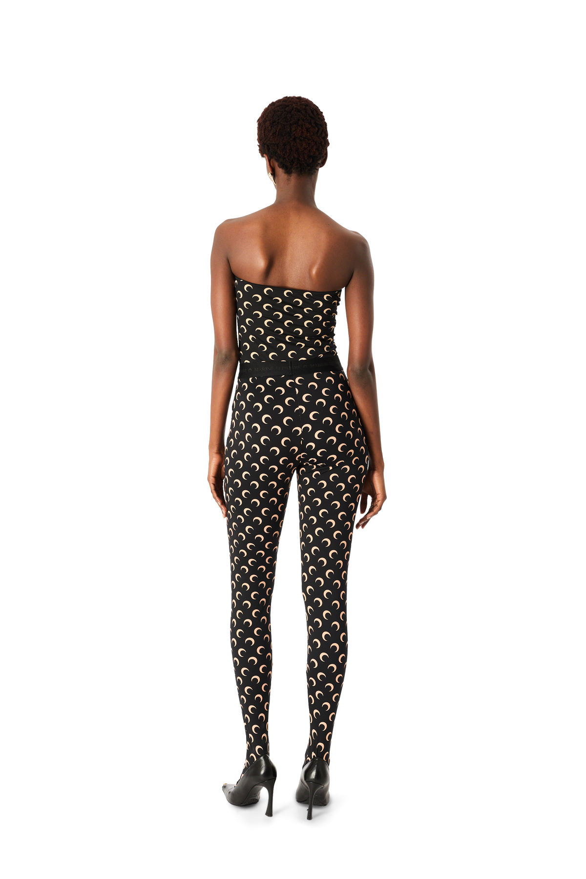 Moon Printed Jersey Second Skin Tube Top