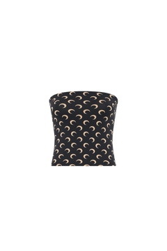Moon Printed Jersey Second Skin Tube Top