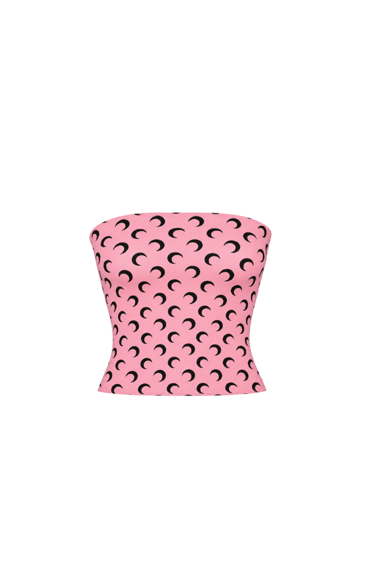 MOON PRINTED JERSEY TUBED TOP