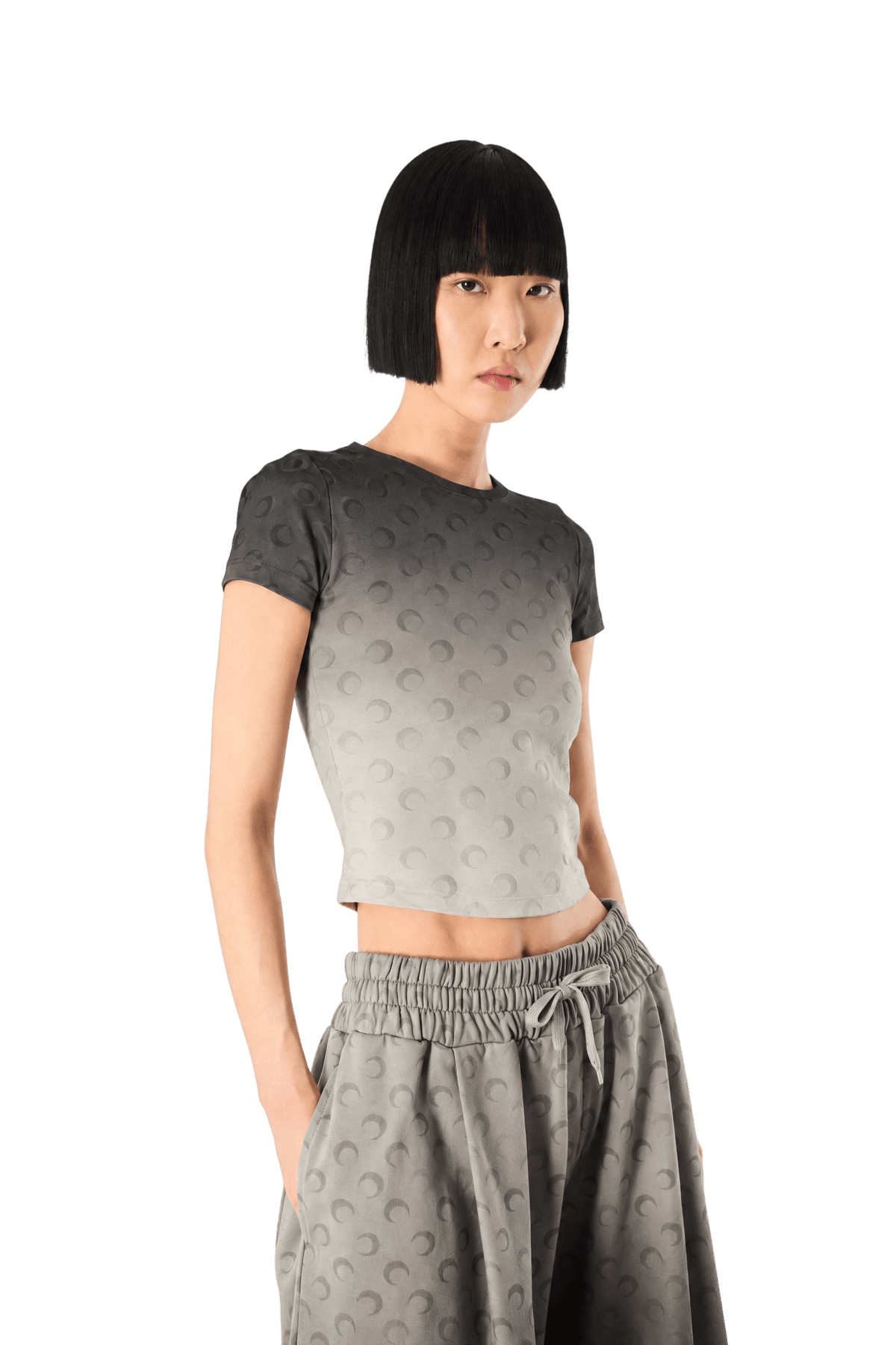 FADED MOON SHORT SLEEVES BABY FIT T-SHIRT