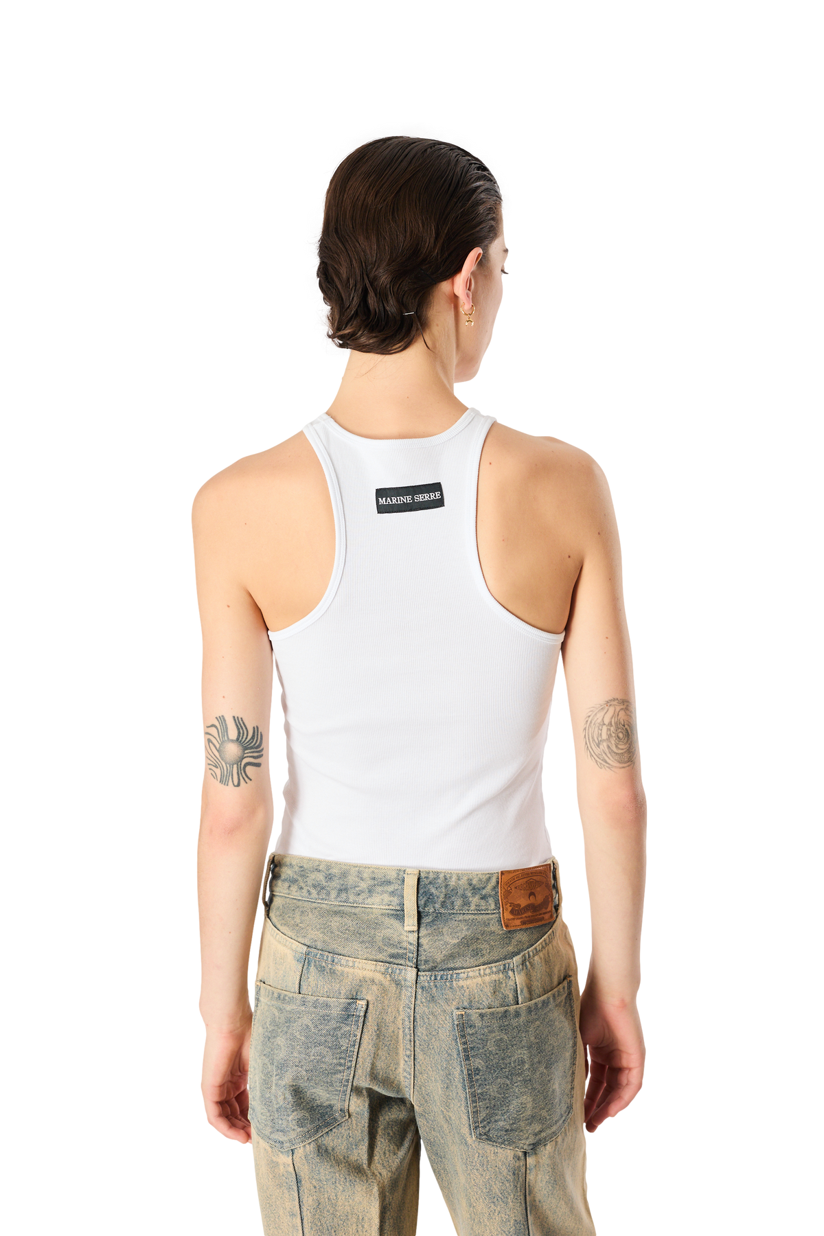 Moon Logo Ribbed Jersey Tank Top