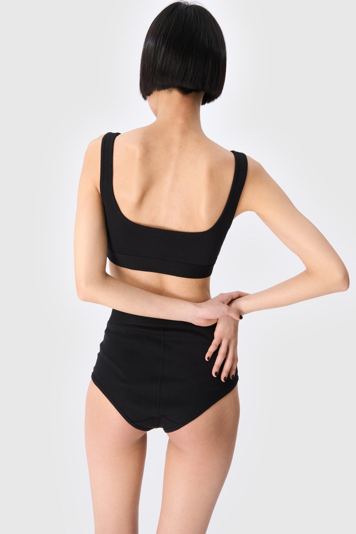 Moon Logo Stretched Jersey Sport Bra