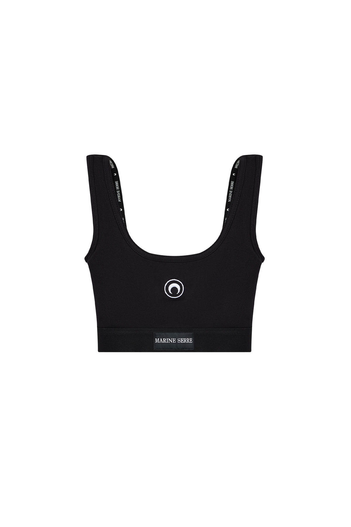 Moon Logo Stretched Jersey Sport Bra