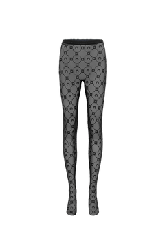 Moonogram Mesh Flock Tights