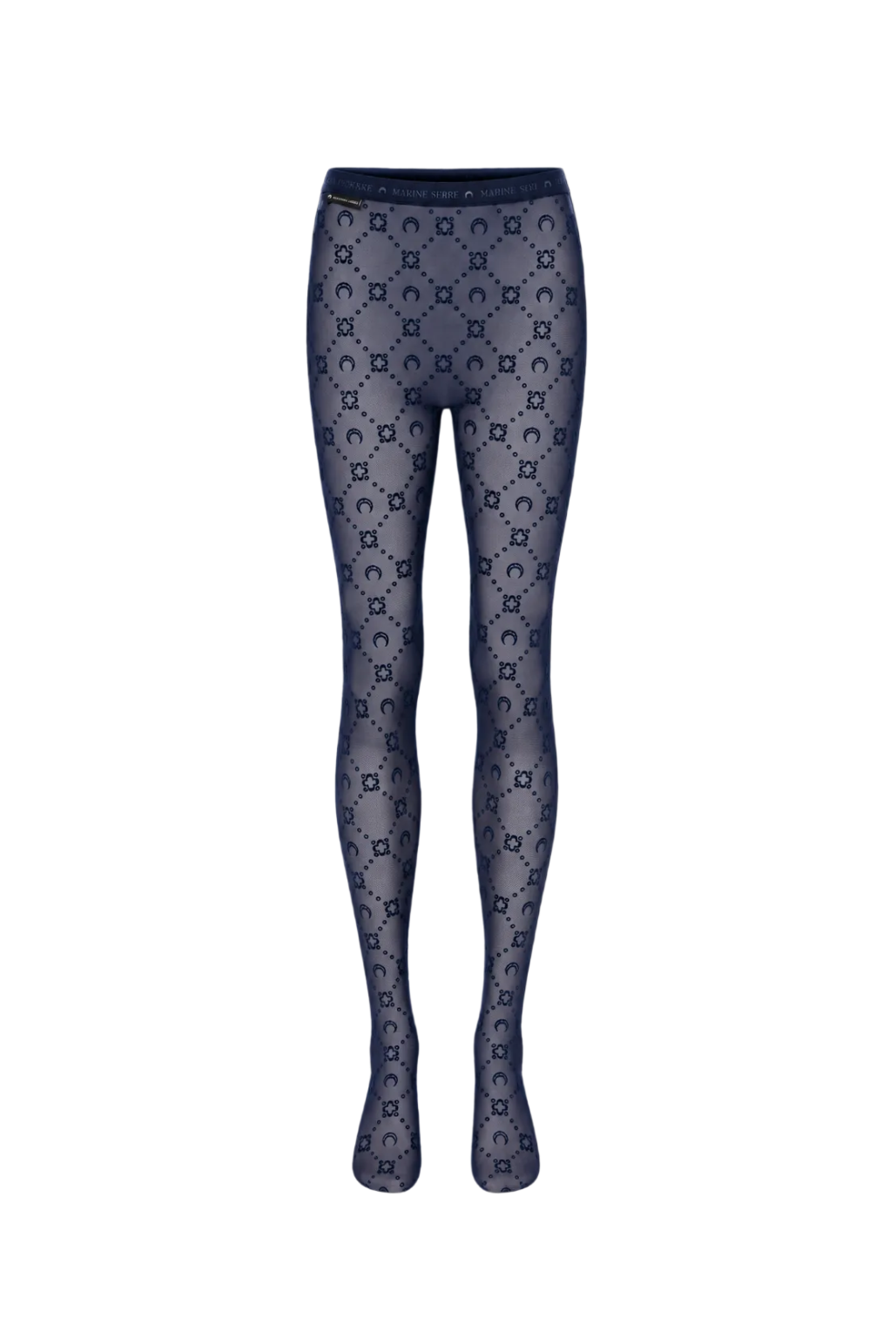 MOONOGRAM MESH FLOCK TIGHTS