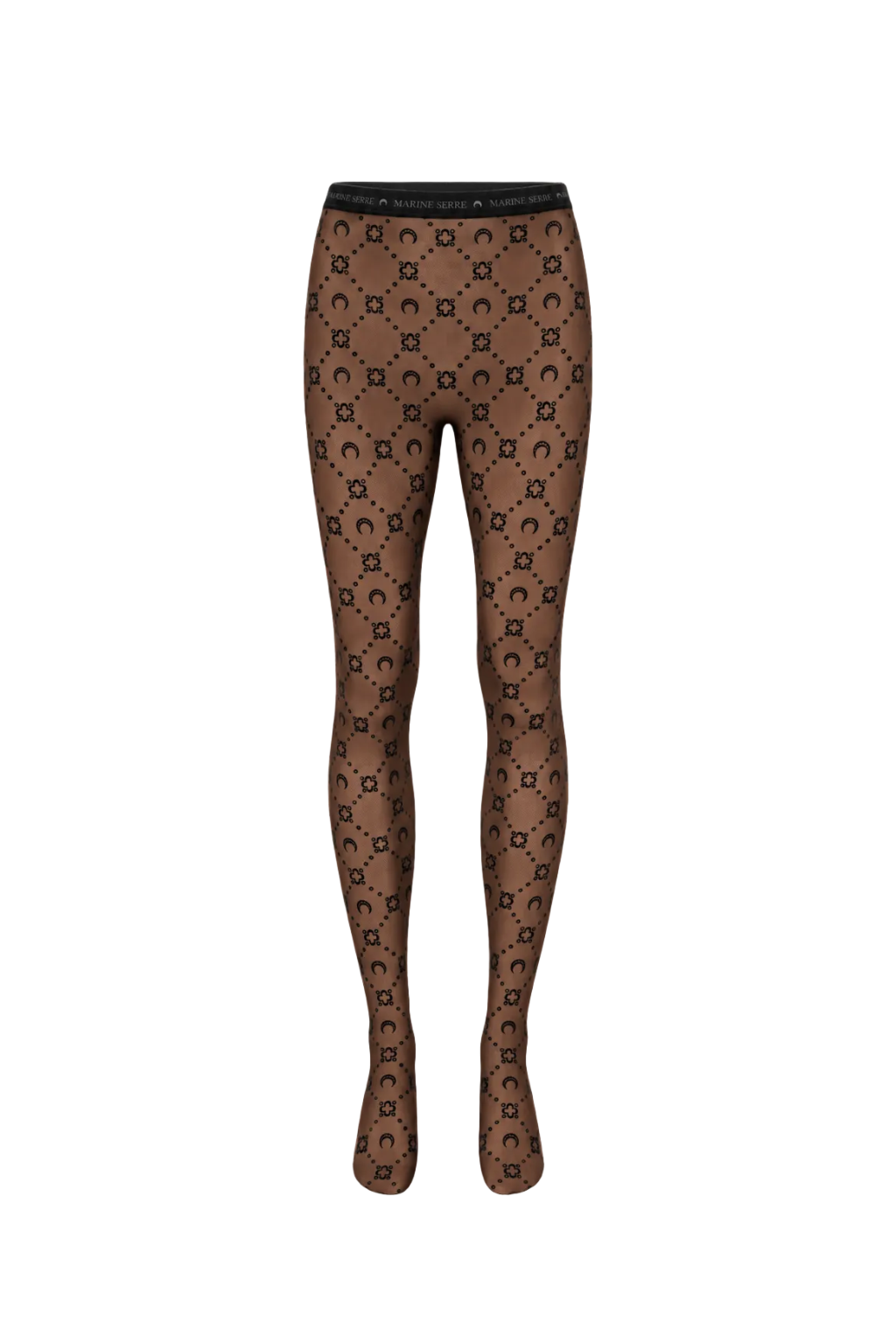 MOONOGRAM MESH FLOCK TIGHTS