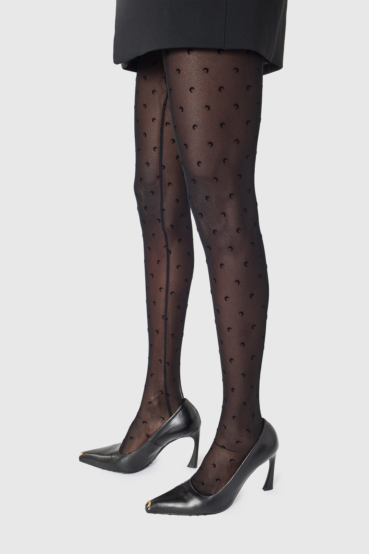 Plumetis mesh tights