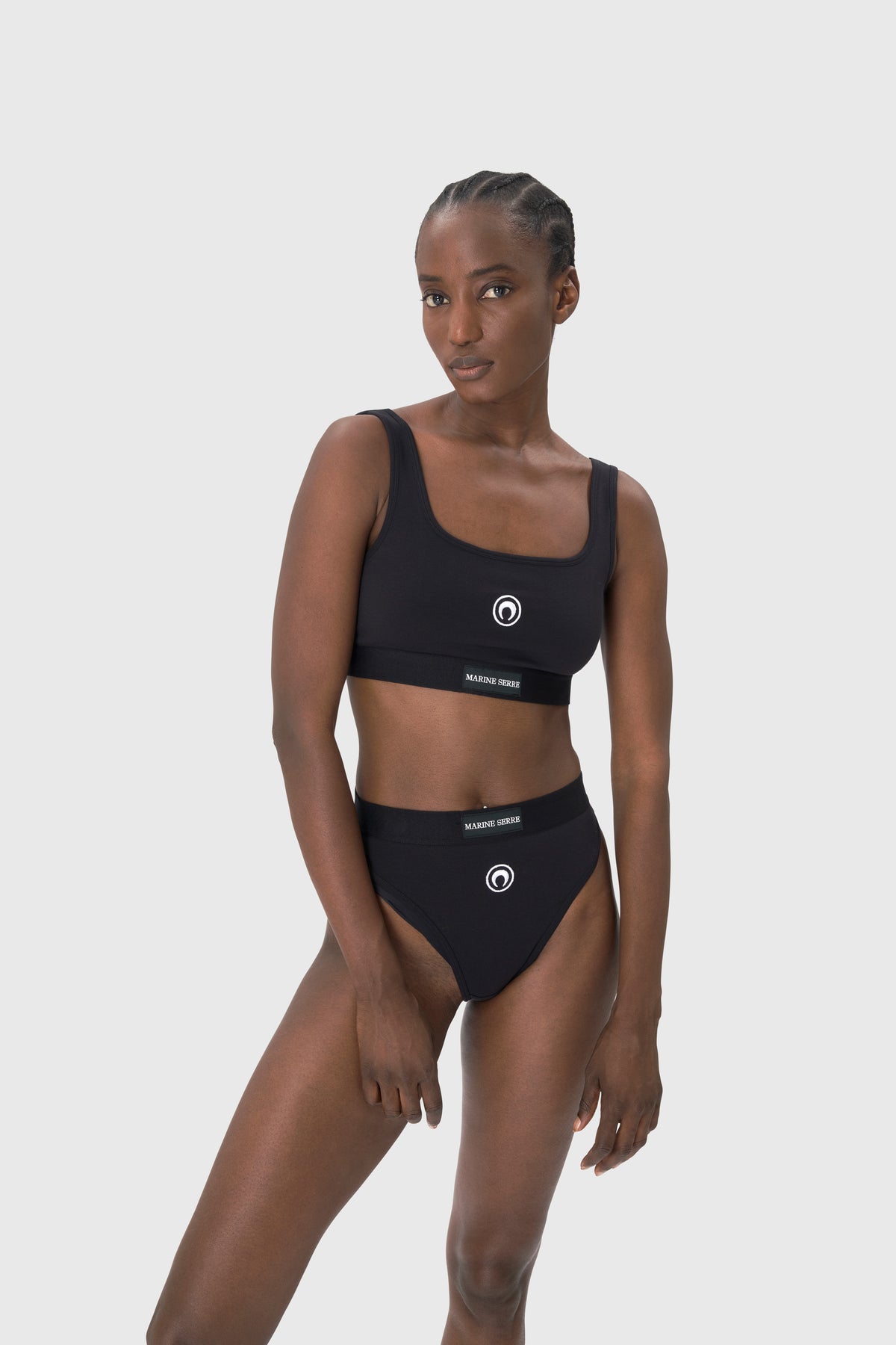 Moon Logo Stretched Jersey High-waist Brief