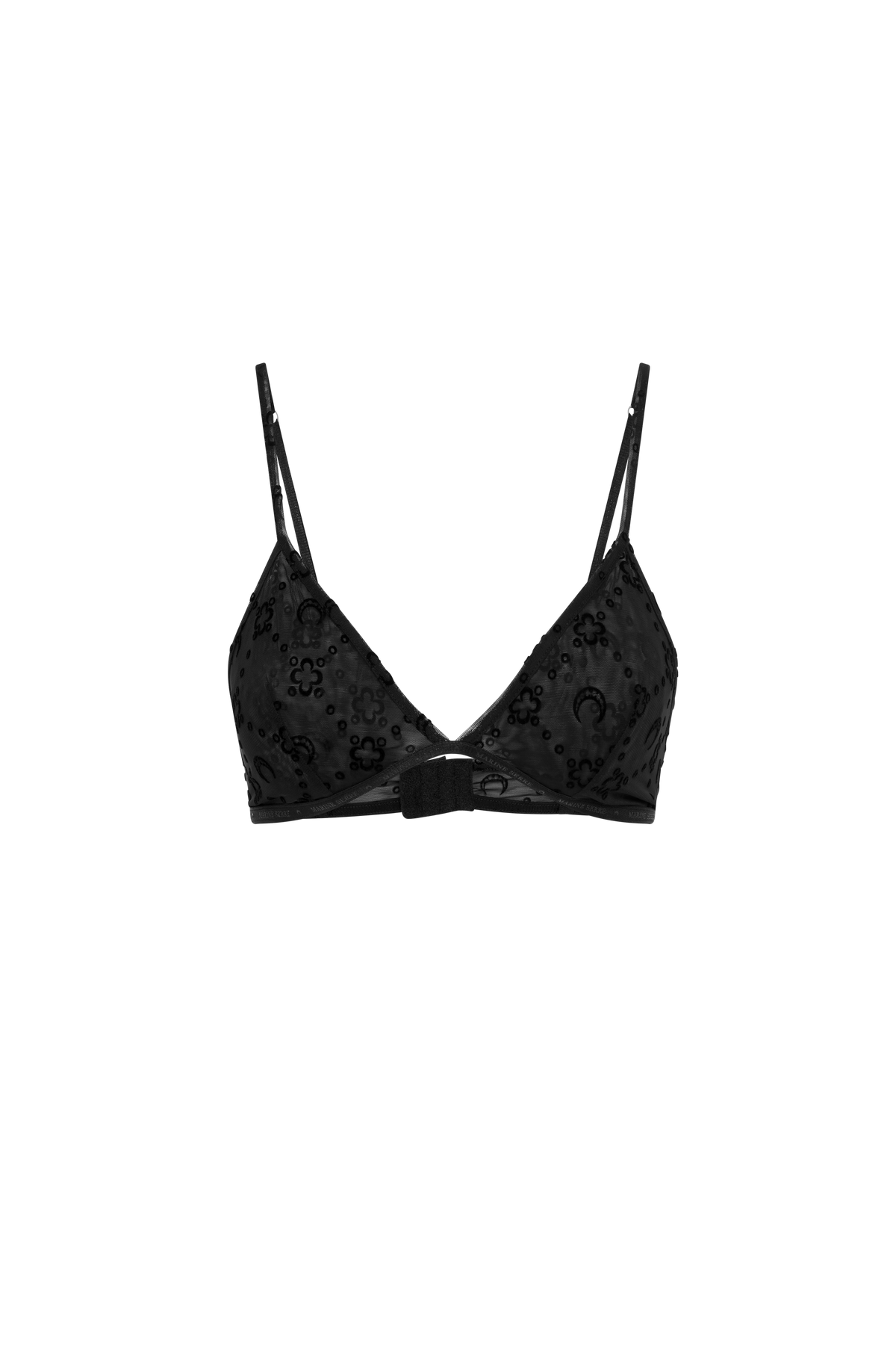 MOONOGRAM MESH FLOCK BRA