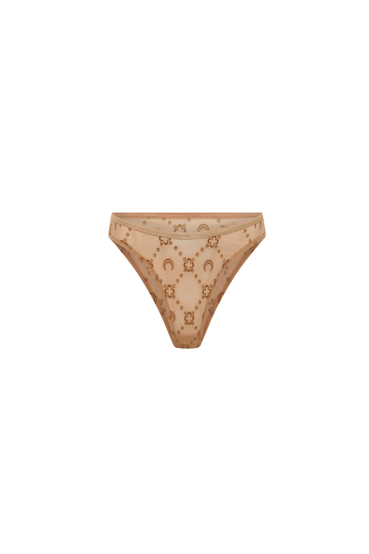 Recycled Mesh Flock High-Cut Panties