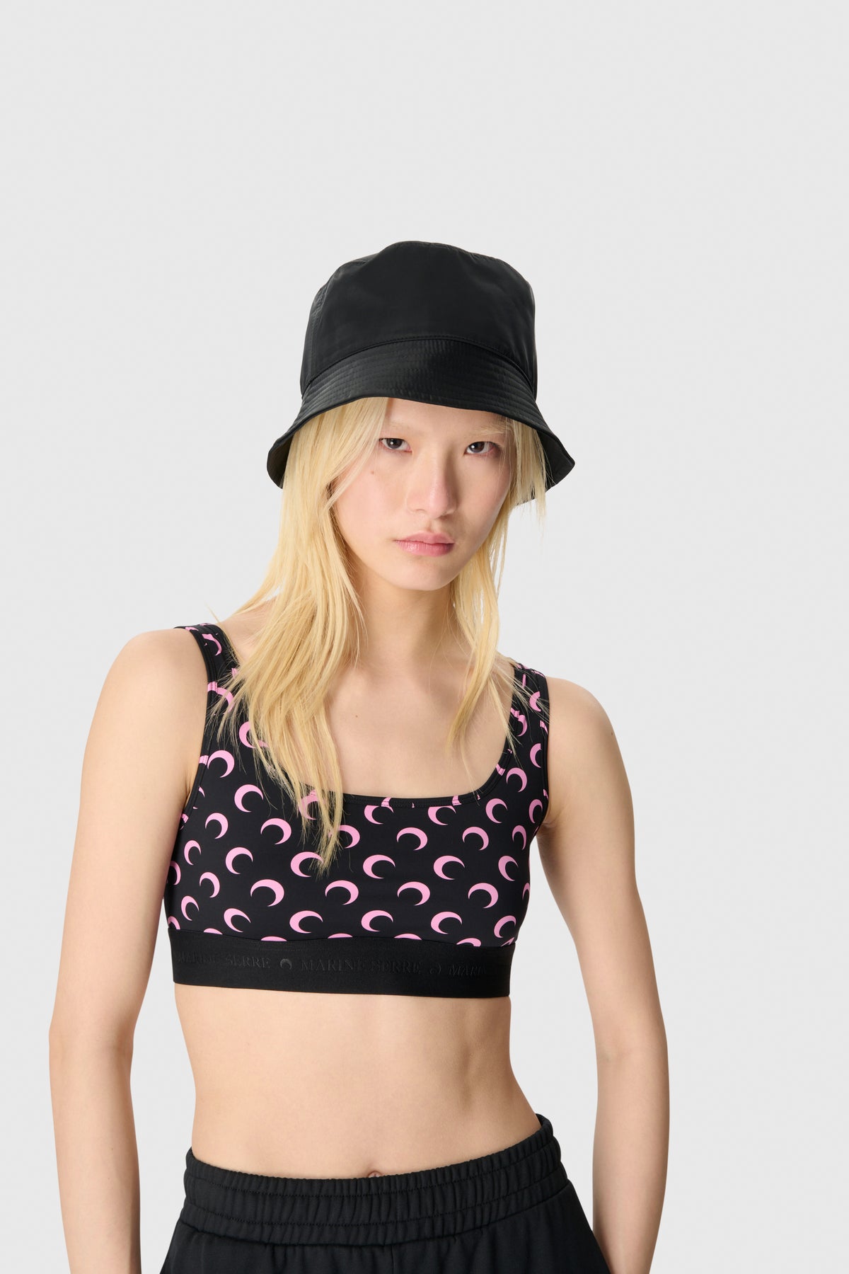 MOON PRINTED JERSEY SPORTS BRA