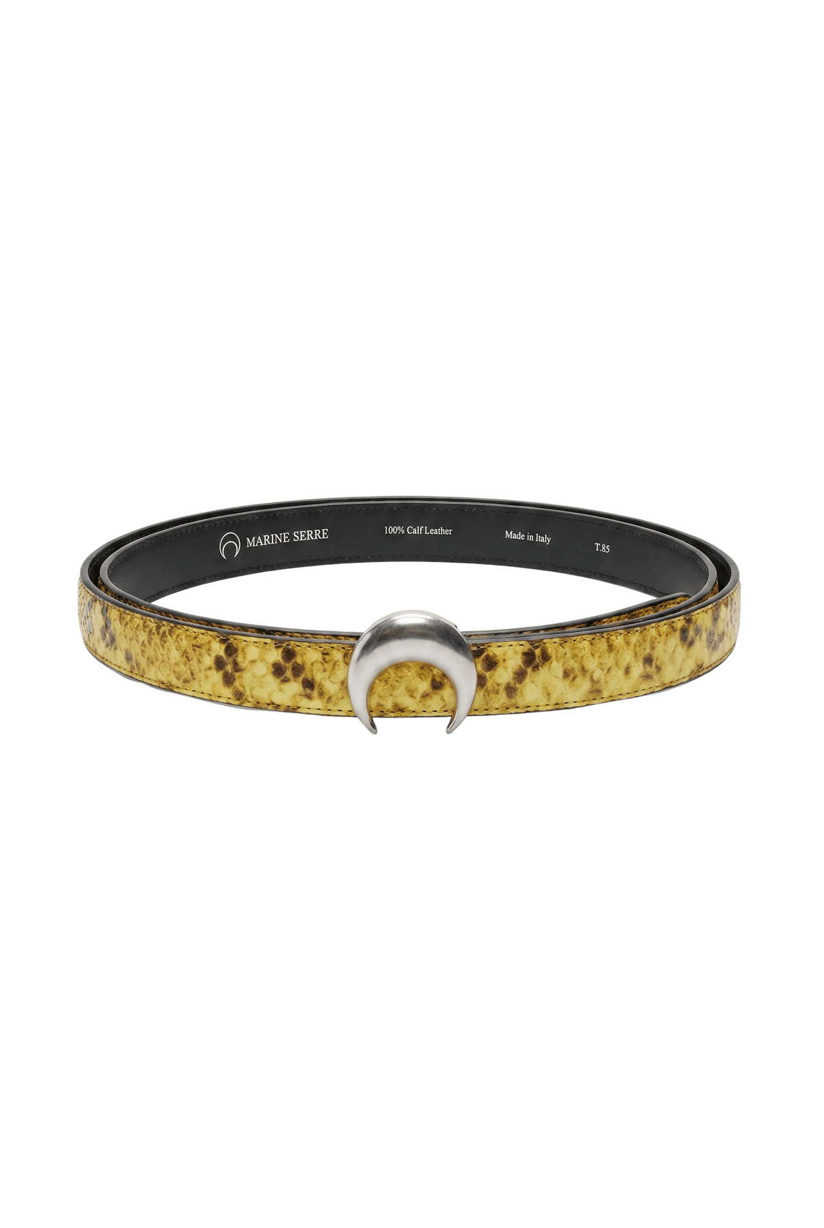 Python leather effect ms moon belt