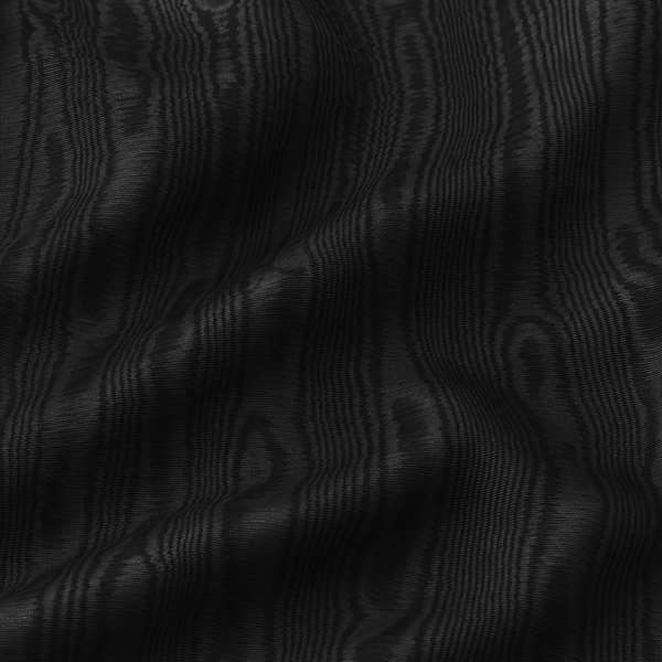 RECYCLED MOIRE MOIRE PETIT TRACE + DRILL BLACK