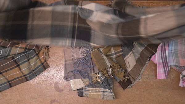 REGENERATED TARTAN SCARVES