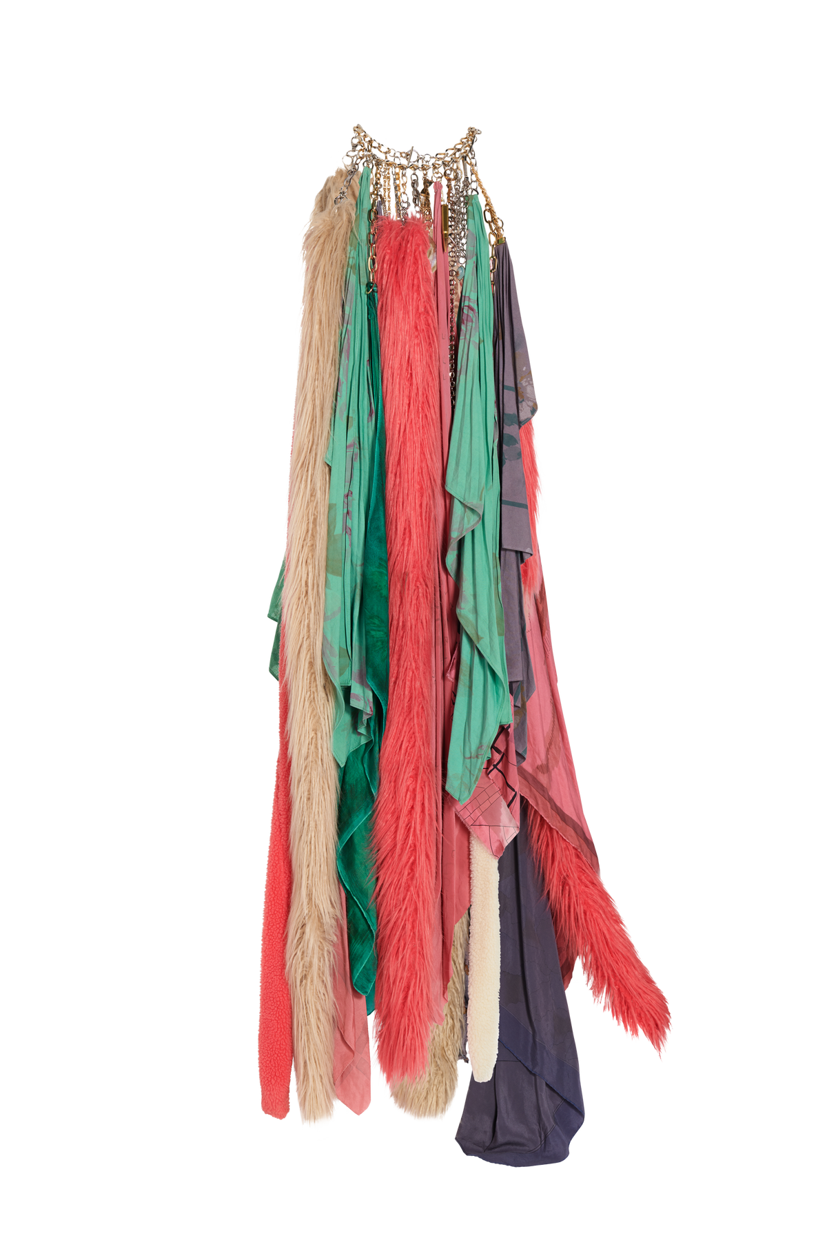 Silk Scarves Chain Bodice Dress